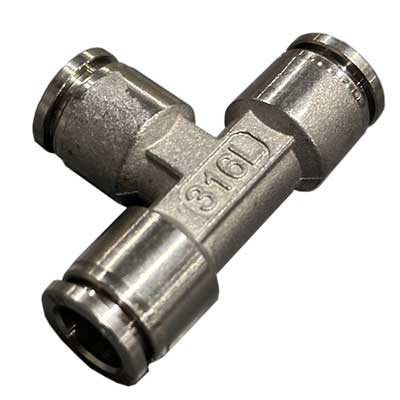Stainless steel pneumatic push-to-connect fitting
