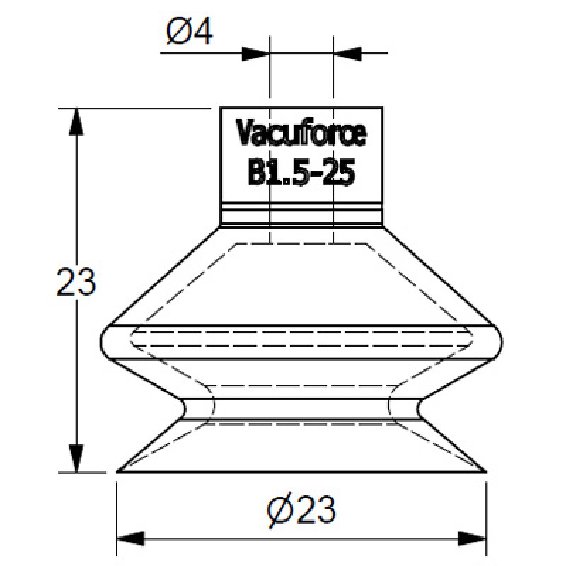 Vacuforce Suction Cup B1.5-25ST