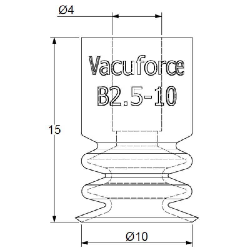 Vacuforce Suction Cup B2.5-10N