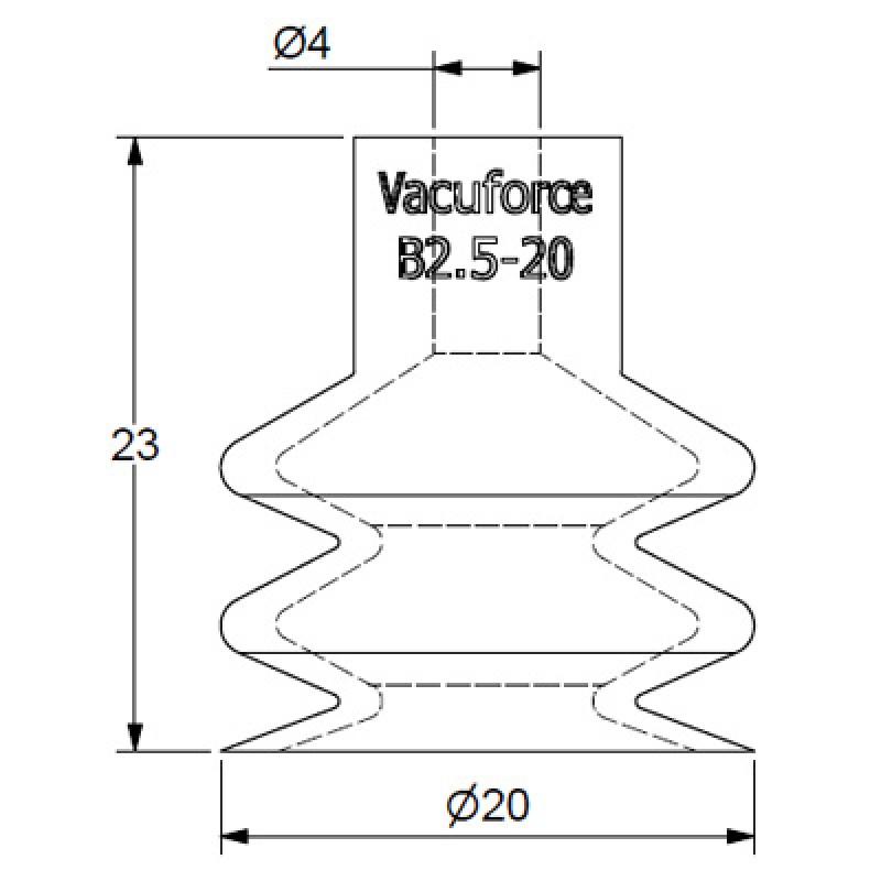 Vacuforce Suction Cup B2.5-20N