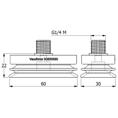SOB30X60N-60-G1/4M
